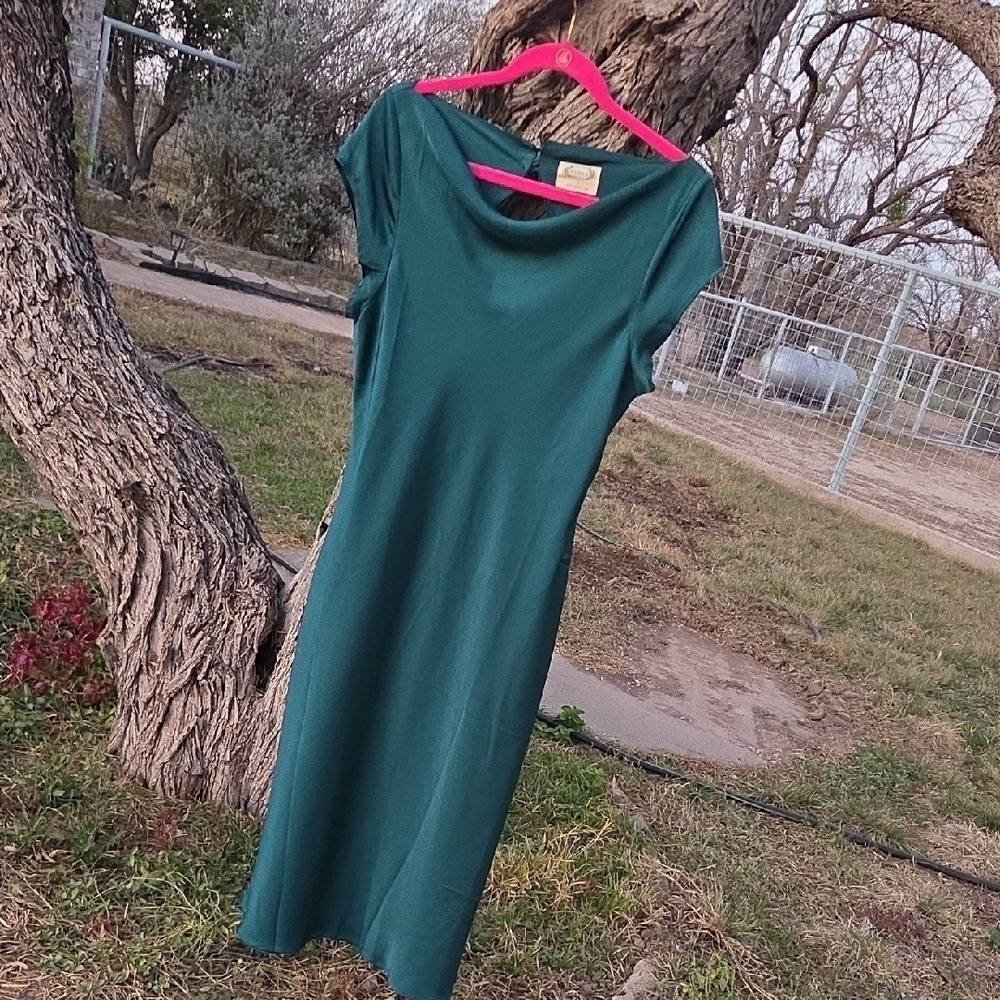 Joyfolie Deep Teal Midi Dress